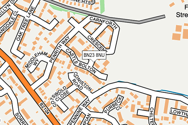 BN23 8NU map - OS OpenMap – Local (Ordnance Survey)