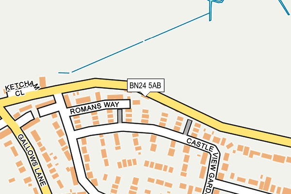BN24 5AB map - OS OpenMap – Local (Ordnance Survey)