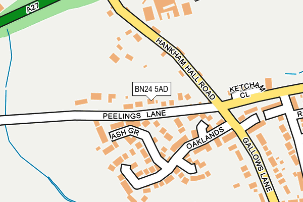 BN24 5AD map - OS OpenMap – Local (Ordnance Survey)