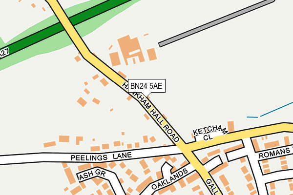 BN24 5AE map - OS OpenMap – Local (Ordnance Survey)