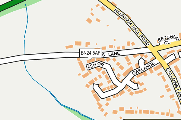 BN24 5AF map - OS OpenMap – Local (Ordnance Survey)