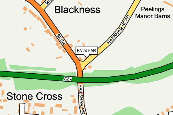 BN24 5AR map - OS OpenMap – Local (Ordnance Survey)