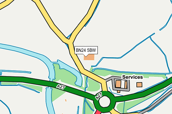 BN24 5BW map - OS OpenMap – Local (Ordnance Survey)