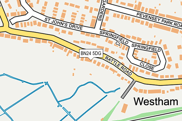 BN24 5DG map - OS OpenMap – Local (Ordnance Survey)