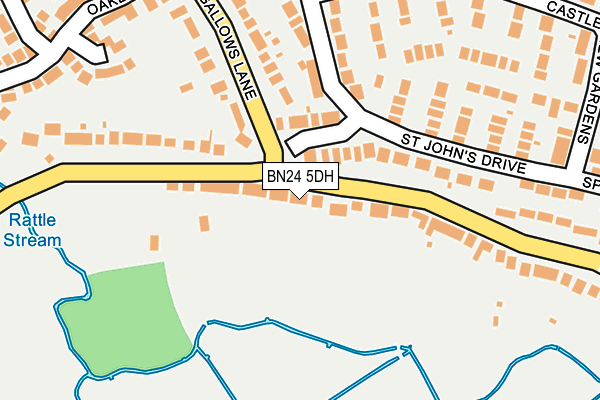 BN24 5DH map - OS OpenMap – Local (Ordnance Survey)