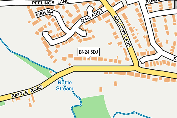 BN24 5DJ map - OS OpenMap – Local (Ordnance Survey)