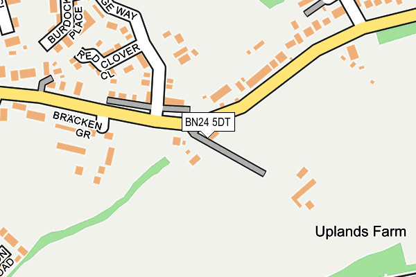 BN24 5DT map - OS OpenMap – Local (Ordnance Survey)