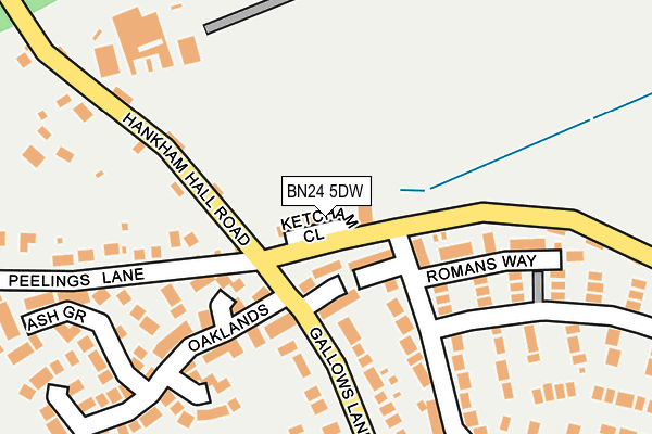 BN24 5DW map - OS OpenMap – Local (Ordnance Survey)
