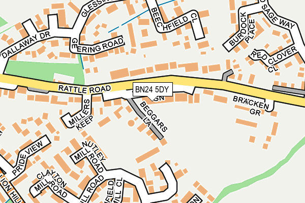 BN24 5DY map - OS OpenMap – Local (Ordnance Survey)