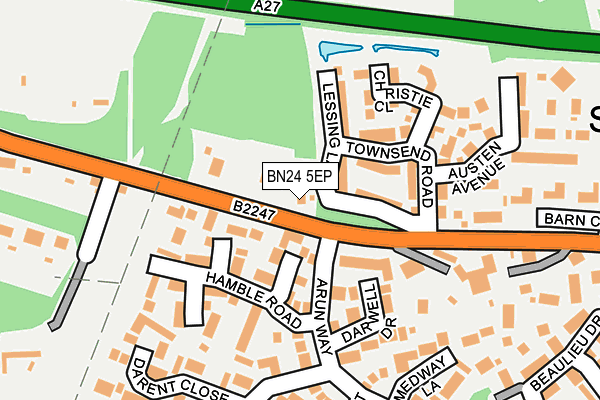 BN24 5EP map - OS OpenMap – Local (Ordnance Survey)