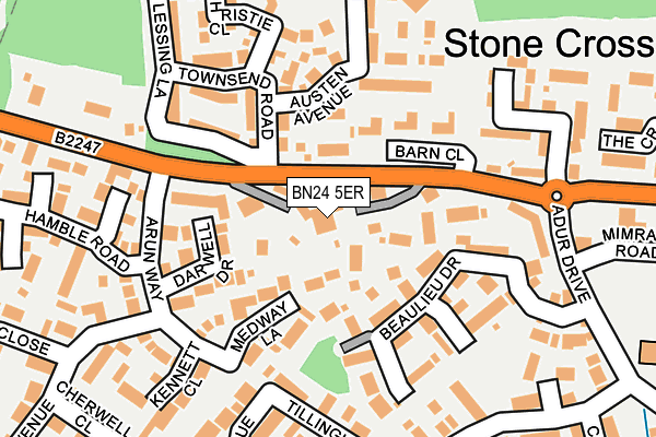BN24 5ER map - OS OpenMap – Local (Ordnance Survey)