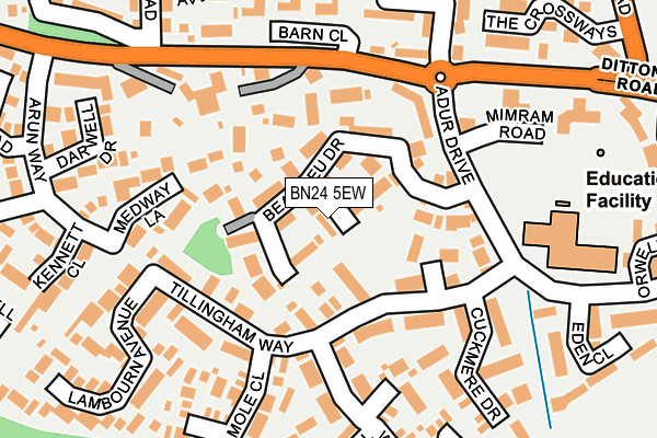 BN24 5EW map - OS OpenMap – Local (Ordnance Survey)