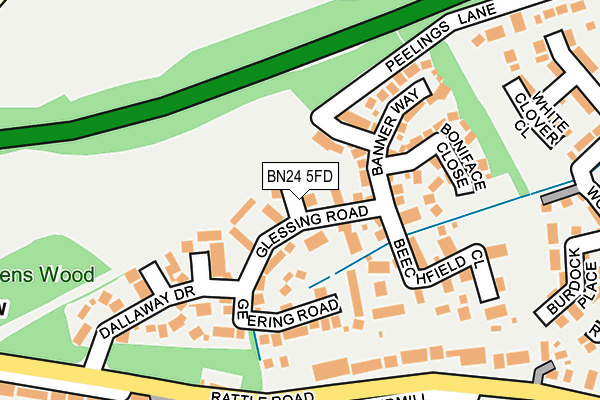 BN24 5FD map - OS OpenMap – Local (Ordnance Survey)