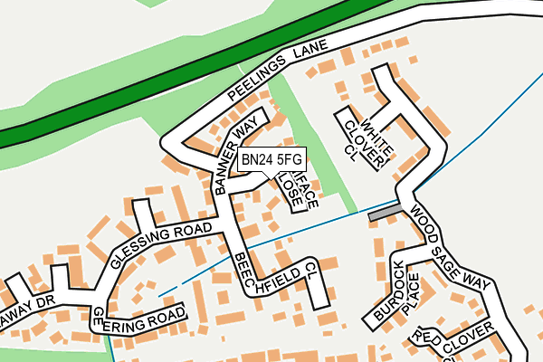 BN24 5FG map - OS OpenMap – Local (Ordnance Survey)