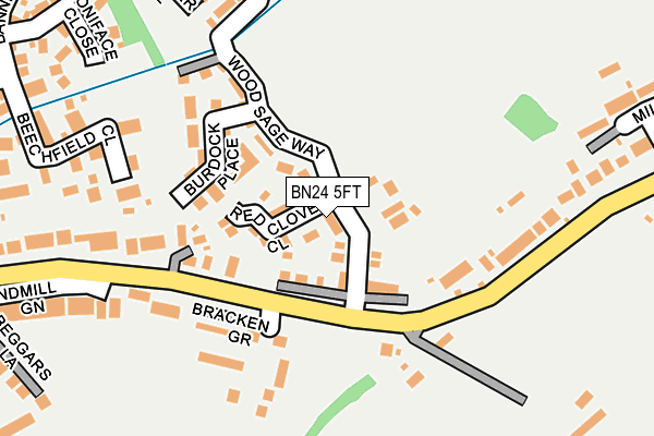 BN24 5FT map - OS OpenMap – Local (Ordnance Survey)