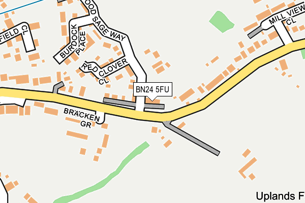 BN24 5FU map - OS OpenMap – Local (Ordnance Survey)