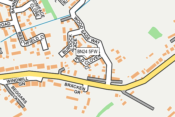 BN24 5FW map - OS OpenMap – Local (Ordnance Survey)