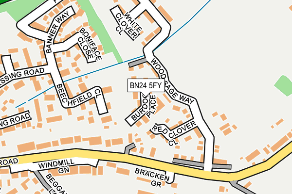 BN24 5FY map - OS OpenMap – Local (Ordnance Survey)