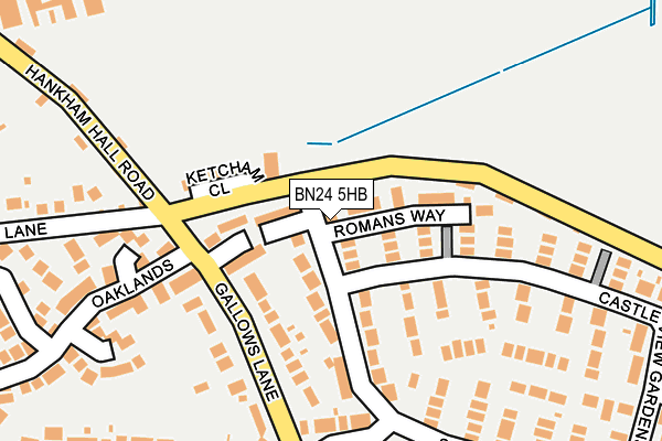 BN24 5HB map - OS OpenMap – Local (Ordnance Survey)