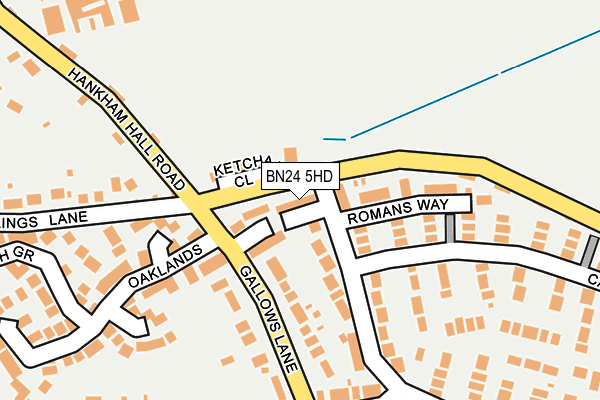 BN24 5HD map - OS OpenMap – Local (Ordnance Survey)