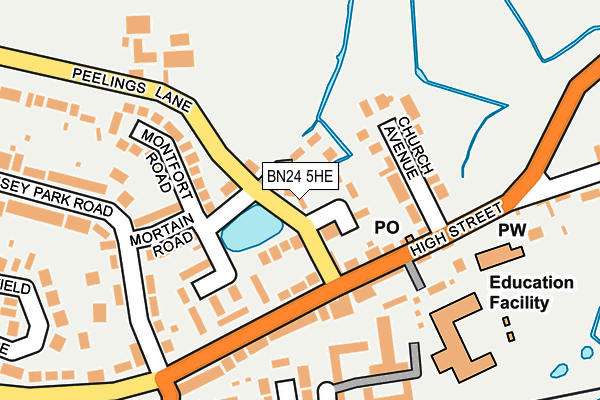 BN24 5HE map - OS OpenMap – Local (Ordnance Survey)