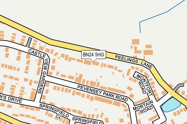 BN24 5HG map - OS OpenMap – Local (Ordnance Survey)