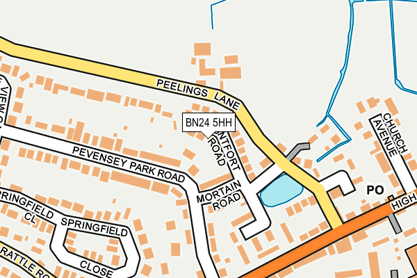 BN24 5HH map - OS OpenMap – Local (Ordnance Survey)