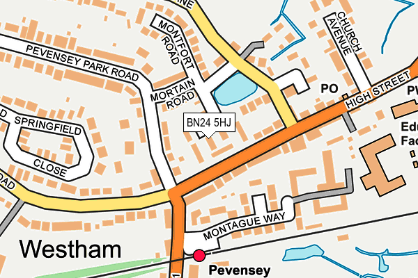 BN24 5HJ map - OS OpenMap – Local (Ordnance Survey)