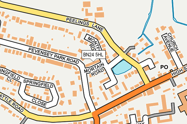 BN24 5HL map - OS OpenMap – Local (Ordnance Survey)