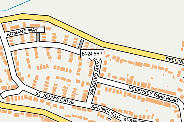 BN24 5HP map - OS OpenMap – Local (Ordnance Survey)