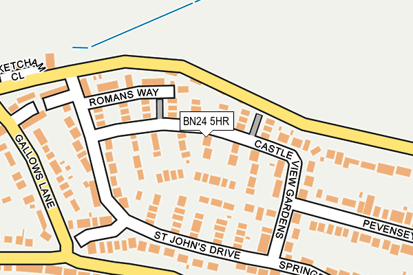 BN24 5HR map - OS OpenMap – Local (Ordnance Survey)
