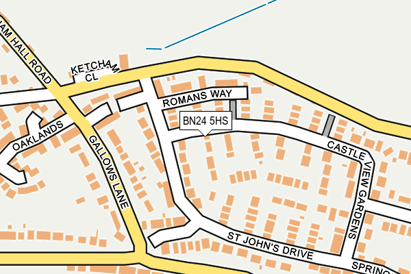 BN24 5HS map - OS OpenMap – Local (Ordnance Survey)