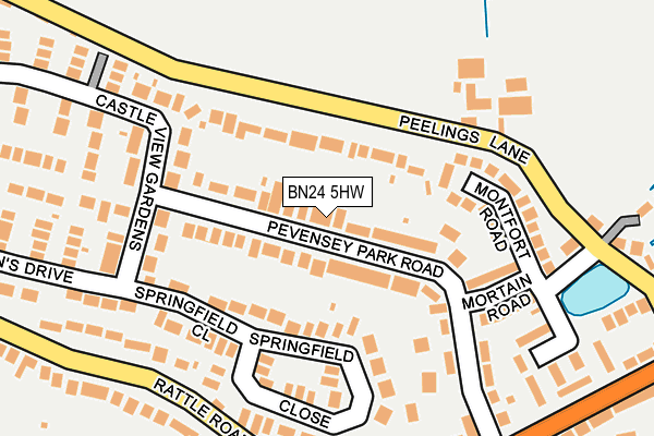 BN24 5HW map - OS OpenMap – Local (Ordnance Survey)