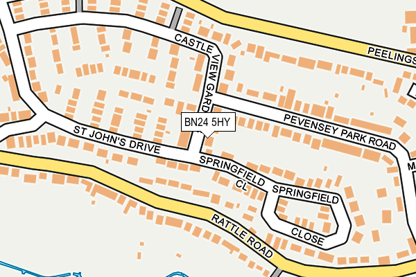 BN24 5HY map - OS OpenMap – Local (Ordnance Survey)