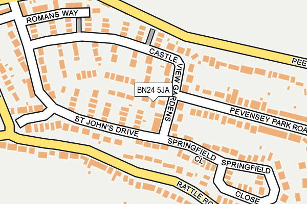 BN24 5JA map - OS OpenMap – Local (Ordnance Survey)