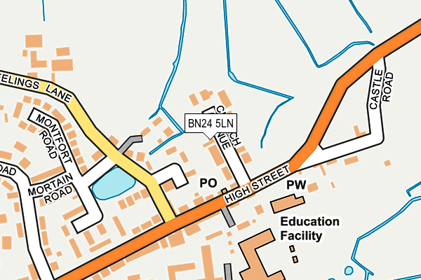 BN24 5LN map - OS OpenMap – Local (Ordnance Survey)