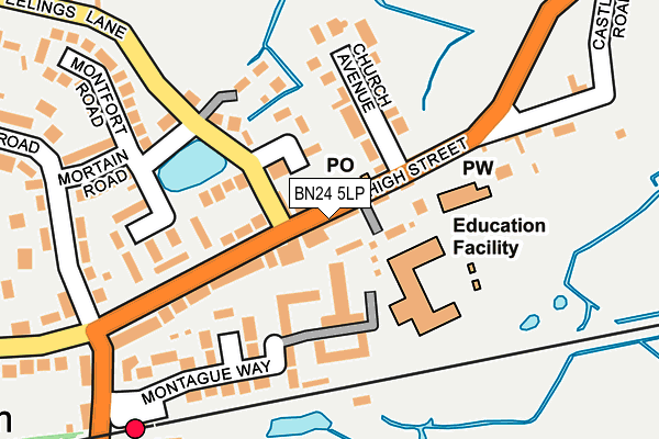 BN24 5LP map - OS OpenMap – Local (Ordnance Survey)