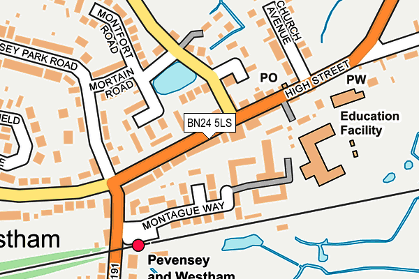 BN24 5LS map - OS OpenMap – Local (Ordnance Survey)