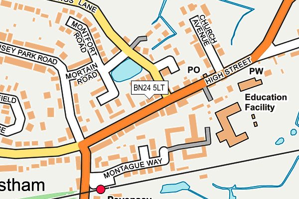 BN24 5LT map - OS OpenMap – Local (Ordnance Survey)