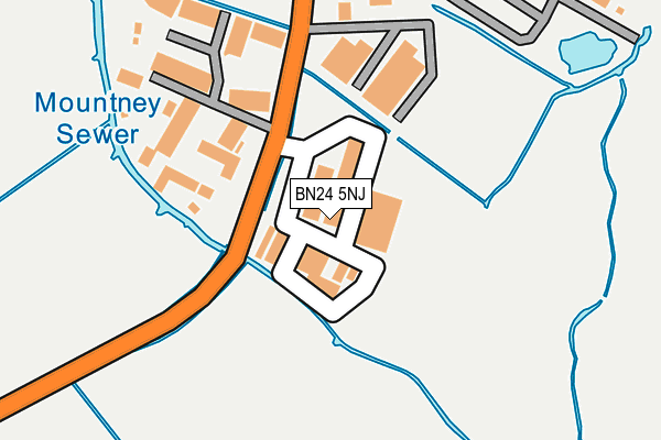 BN24 5NJ map - OS OpenMap – Local (Ordnance Survey)
