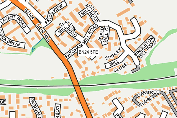 BN24 5PE map - OS OpenMap – Local (Ordnance Survey)