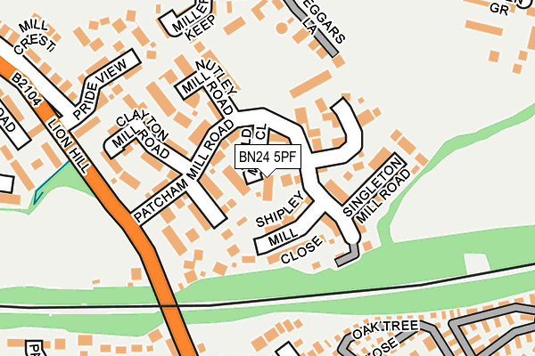 BN24 5PF map - OS OpenMap – Local (Ordnance Survey)