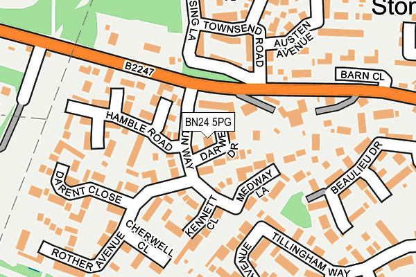BN24 5PG map - OS OpenMap – Local (Ordnance Survey)
