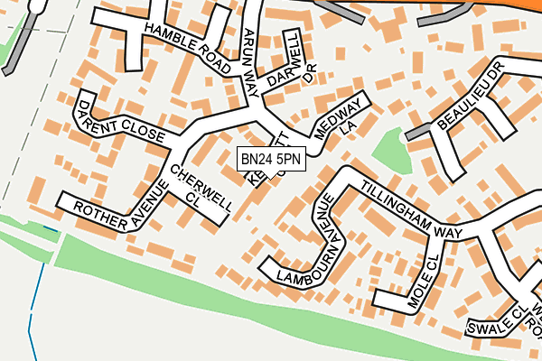 BN24 5PN map - OS OpenMap – Local (Ordnance Survey)