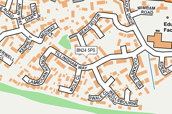 BN24 5PS map - OS OpenMap – Local (Ordnance Survey)