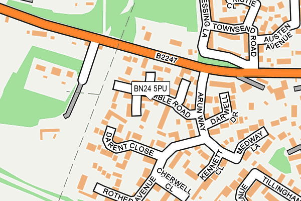 BN24 5PU map - OS OpenMap – Local (Ordnance Survey)