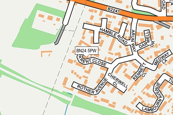 BN24 5PW map - OS OpenMap – Local (Ordnance Survey)