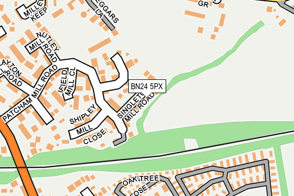 BN24 5PX map - OS OpenMap – Local (Ordnance Survey)