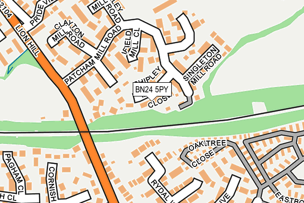 BN24 5PY map - OS OpenMap – Local (Ordnance Survey)