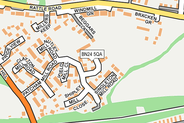 BN24 5QA map - OS OpenMap – Local (Ordnance Survey)